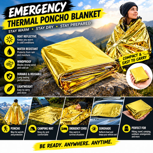 12pack emergency blanket foil - 12pack,