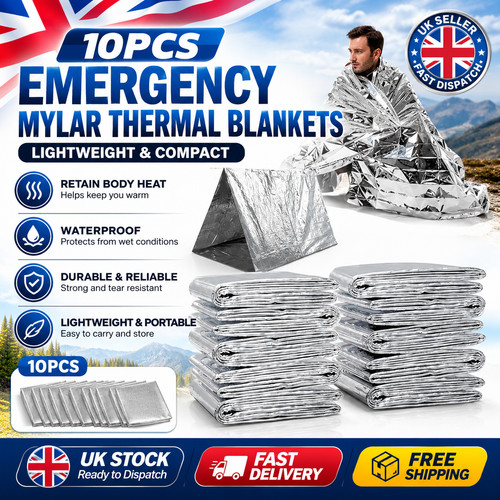 Pack emergency blanket foil - 10-pack,