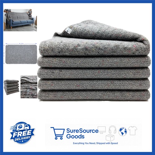 Grey fabric moving blankets - fabric,
